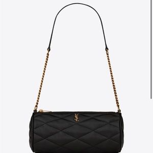 Yves Saint Laurent Black Quilted Bag with Gold Chain